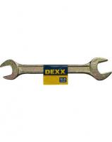 Рожковый гаечный ключ DEXX желтый цинк 12х13мм 27018-12-13
