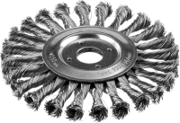 Щетка дисковая (150х22 мм; плетеные пучки стальной проволоки 0.5 мм) ЗУБР 35190-150